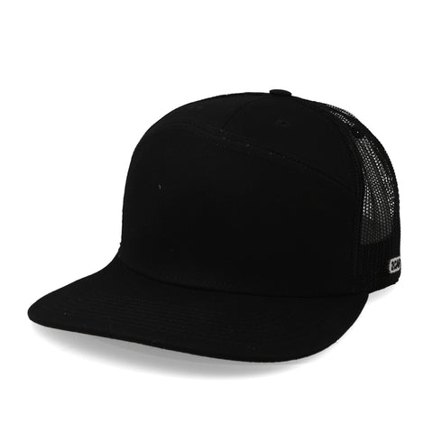 Gorra 2CAP Snapback 7 Panel Negra Unitalla