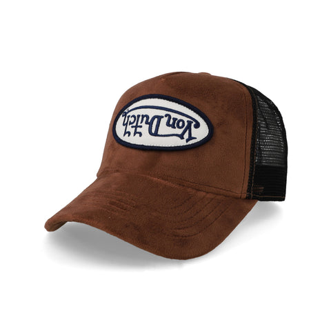 Gorra Von Dutch Brown Velvet Trucker Café Unitalla