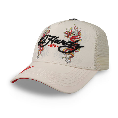 Gorra Ed Hardy Dragon Hueso Unitalla