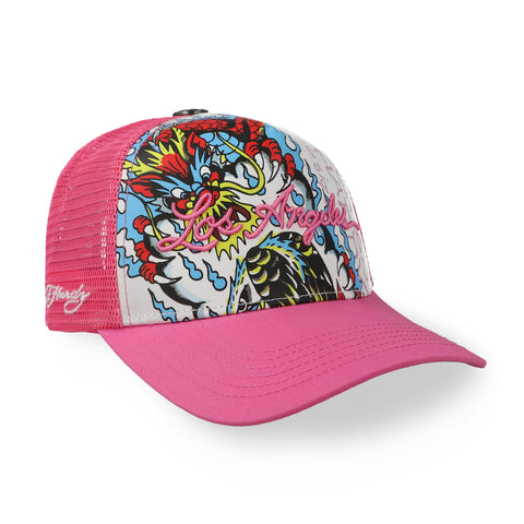 Gorra Ed Hardy Los Angeles Rosa Unitalla