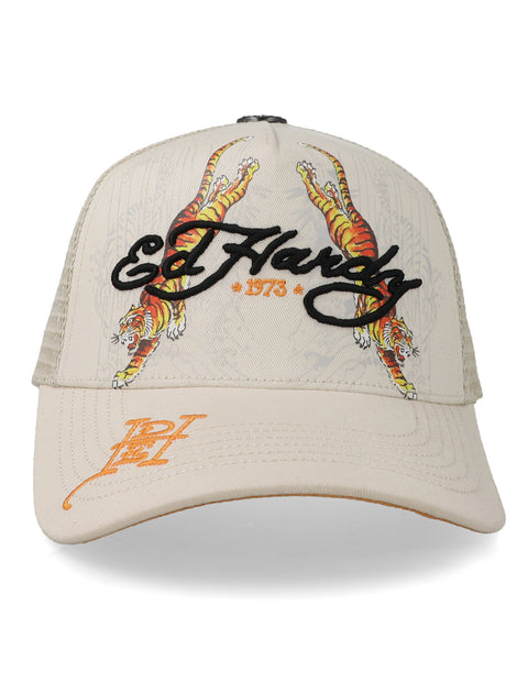 Gorra Ed Hardy Tiger Hueso Unitalla