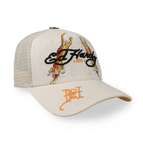 Gorra Ed Hardy Tiger Hueso Unitalla