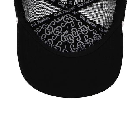 Gorra Oak Feather Country Club Trucker Negra Unitalla