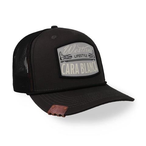 Gorra Cara Blanca Boots & West Trucker Gris Unitalla
