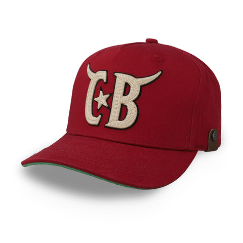 Gorra Cara Blanca Cattleman Horns Roja Unitalla