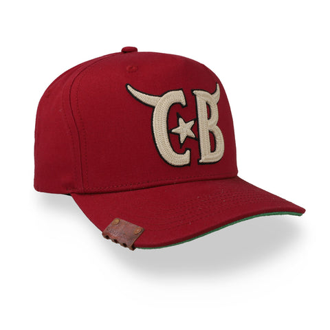Gorra Cara Blanca Cattleman Horns Roja Unitalla