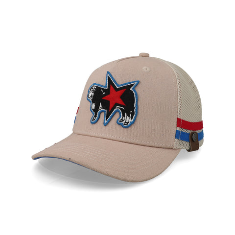 Gorra Cara Blanca Double Line Hereford Almendra Unitalla