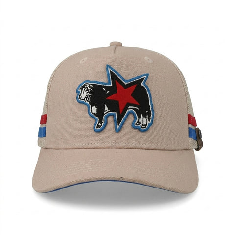 Gorra Cara Blanca Double Line Hereford Almendra Unitalla