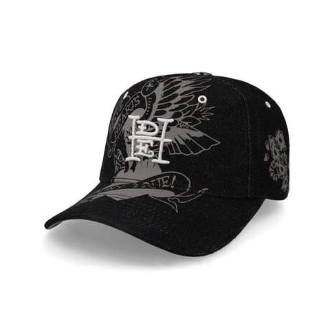 Gorra Ed Hardy Brave Hearts Stay True Negra Unitalla