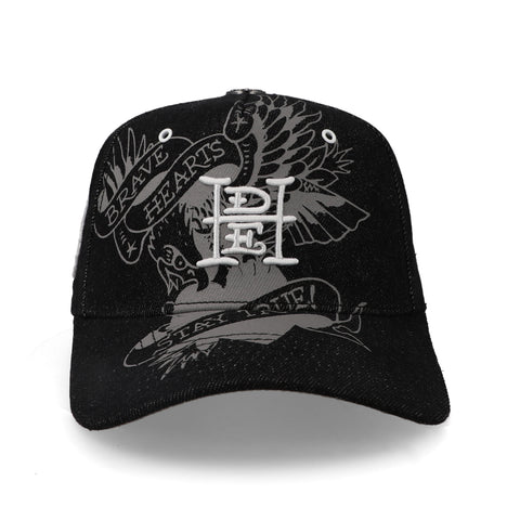 Gorra Ed Hardy Brave Hearts Stay True Negra Unitalla