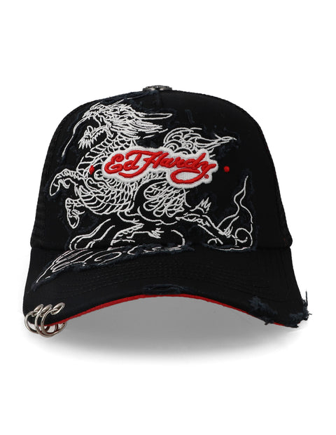 Gorra Ed Hardy Dragon And Piercings Negra Unitalla
