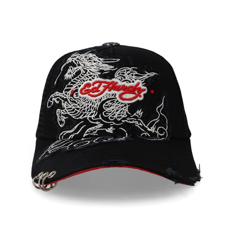 Gorra Ed Hardy Dragon And Piercings Negra Unitalla