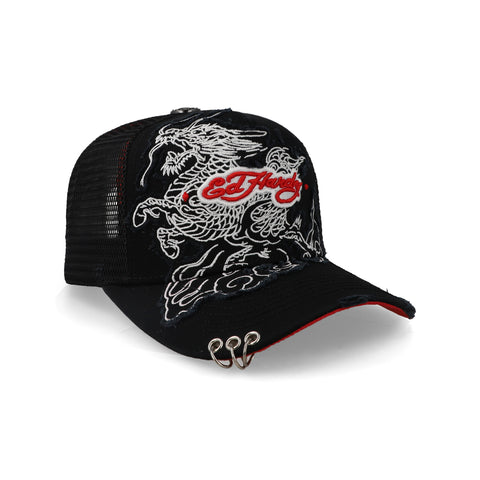 Gorra Ed Hardy Dragon And Piercings Negra Unitalla