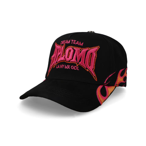 Gorra Aplomo Dream Team Flames Negra Unitalla