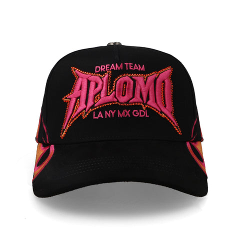 Gorra Aplomo Dream Team Flames Negra Unitalla