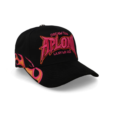 Gorra Aplomo Dream Team Flames Negra Unitalla