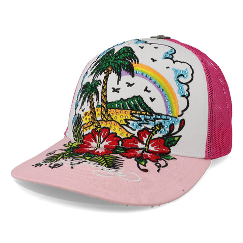 Gorra Ed Hardy Beach Rosa Unitalla