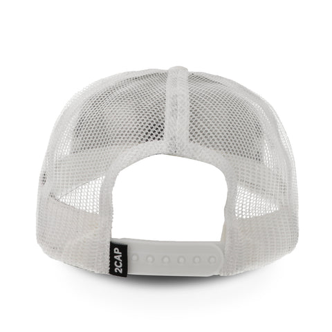 Gorra 2CAP Trucker Clásica 6 Panel Blanca Unitalla