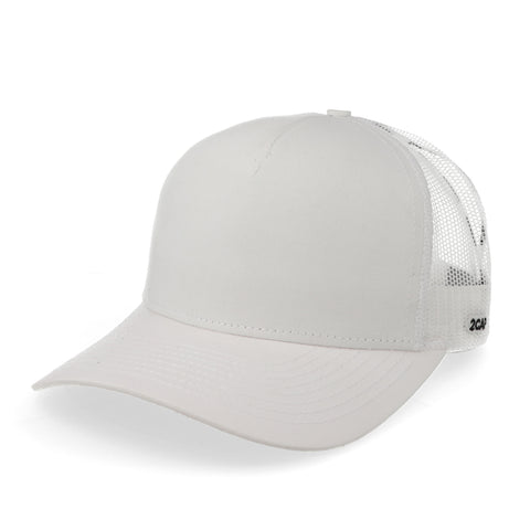 Gorra 2CAP Trucker Clásica 5 Panel Blanca Unitalla
