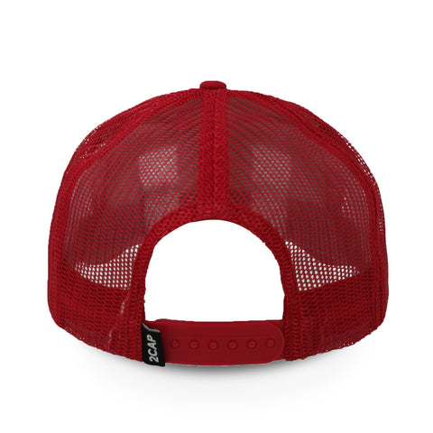 Gorra 2CAP Trucker Clásica 5 Panel Roja Unitalla