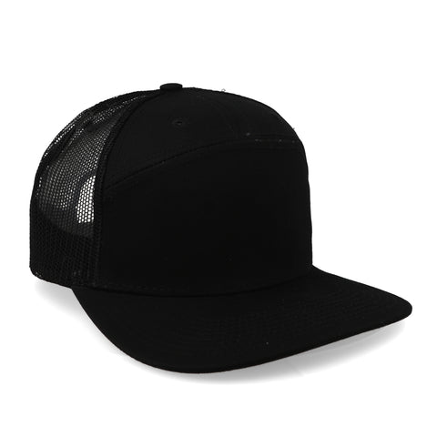 Gorra 2CAP Snapback 7 Panel Negra Unitalla