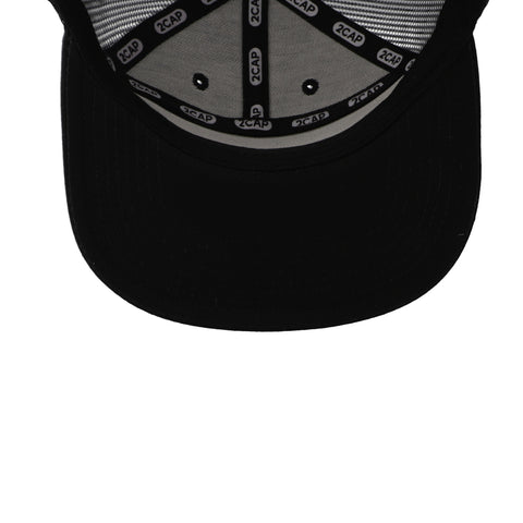 Gorra 2CAP Snapback 7 Panel Negra Unitalla
