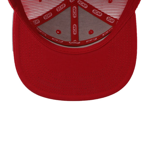 Gorra 2CAP Snapback 7 Panel Roja Unitalla