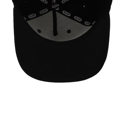 Gorra 2CAP Snapback Algodón 5 Panel Negra Unitalla