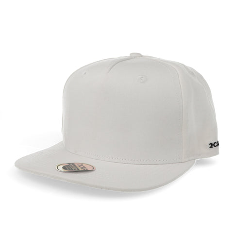 Gorra 2CAP Snapback Algodón 5 Panel Blanca Unitalla