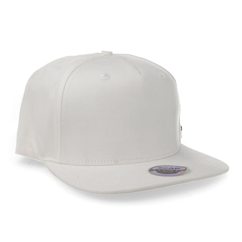 Gorra 2CAP Snapback Algodón 5 Panel Blanca Unitalla