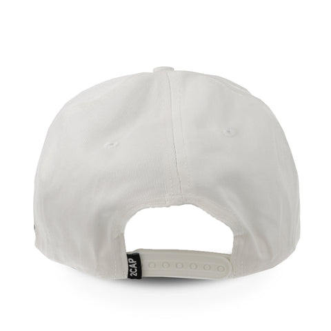 Gorra 2CAP Snapback Algodón 5 Panel Blanca Unitalla