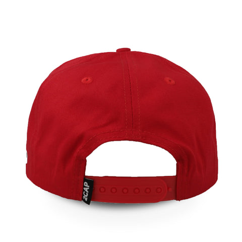 Gorra 2CAP Snapback Algodón 5 Panel Roja Unitalla