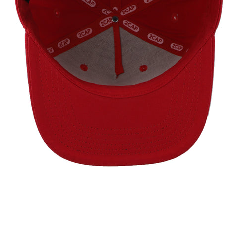 Gorra 2CAP Snapback Algodón 5 Panel Roja Unitalla