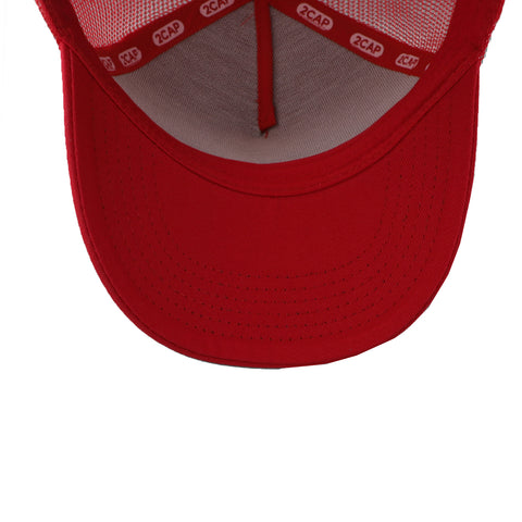 Gorra 2CAP Kids Trucker 5 Panel Roja Unitalla